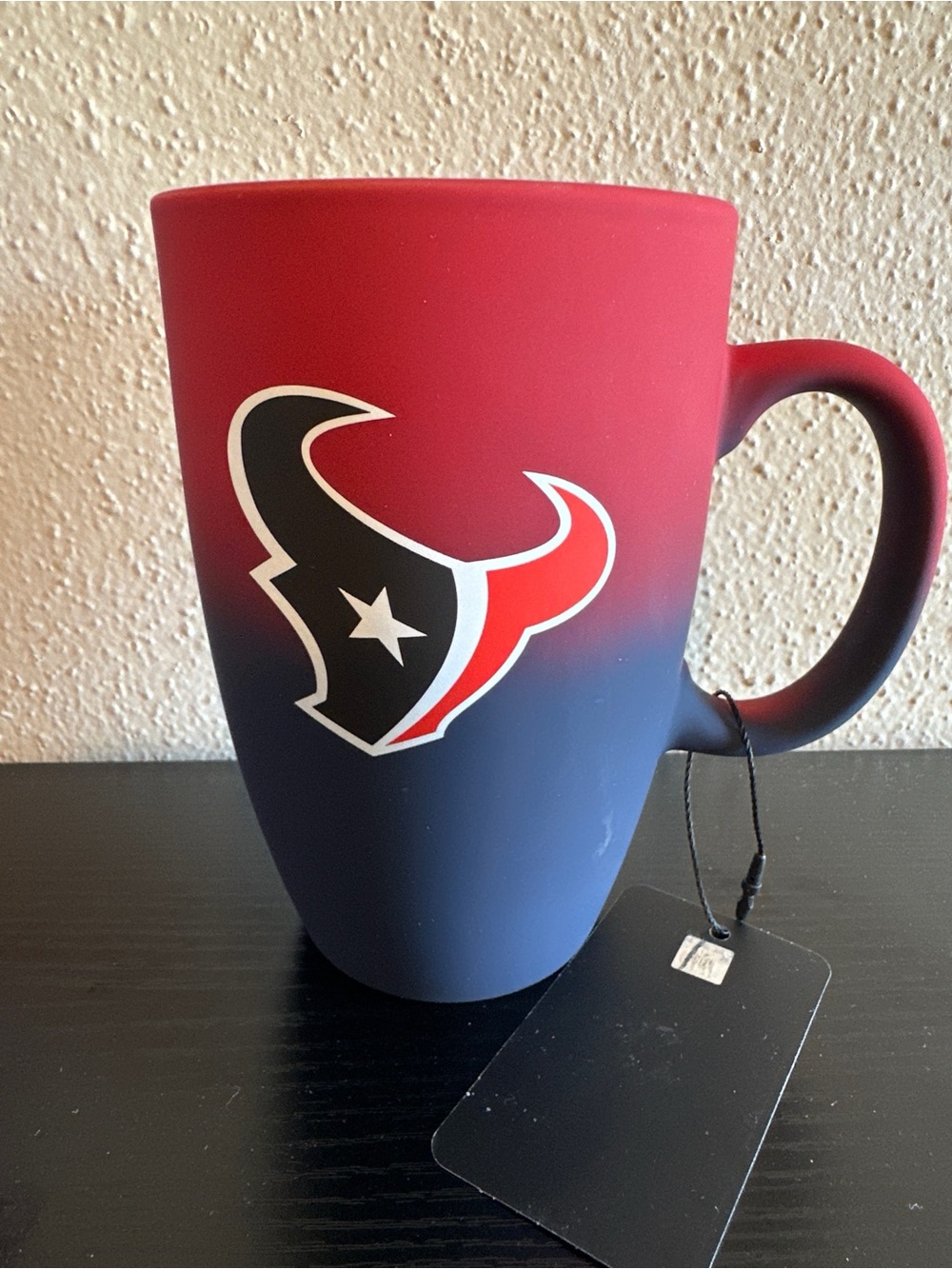 Houston Texans Red and Blue Ombre Ceramic Mug - Official Team Logo
